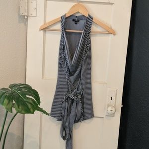 Wrap front tie shirt